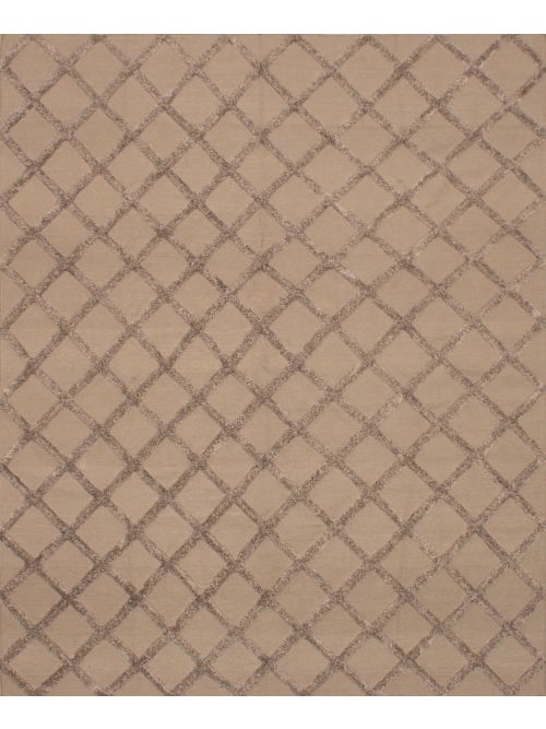 Indian Cambridge 9'0" x 12'0" Flat-Weave Silk Kilim 