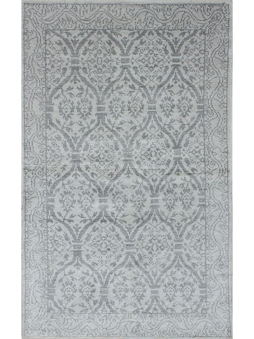 Tapis jules oushak 4'11" x 7'10" en soie artificielle