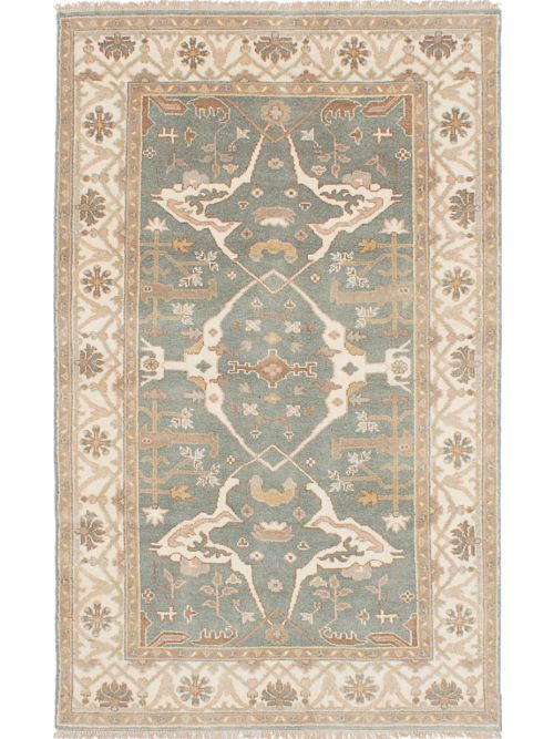 Indian Royal Oushak 4'11" x 8'0" Hand-knotted Wool Rug 