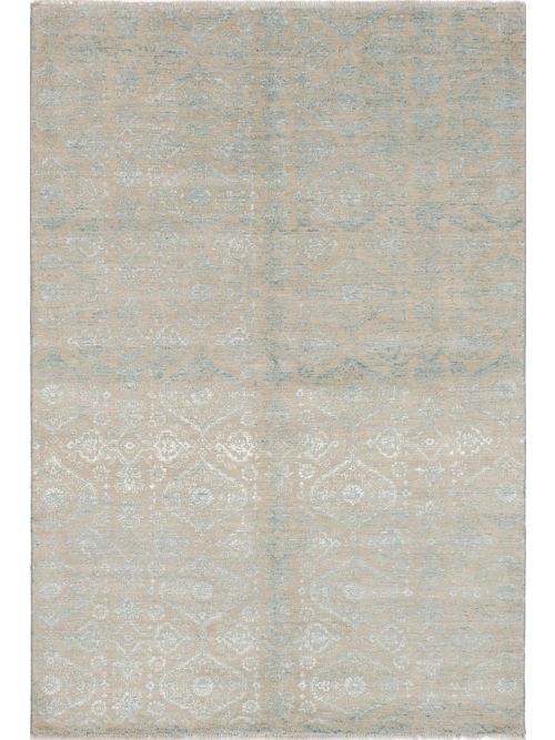 Indian Silk Shadow 5'11" x 8'11" Hand-knotted NA Rug 