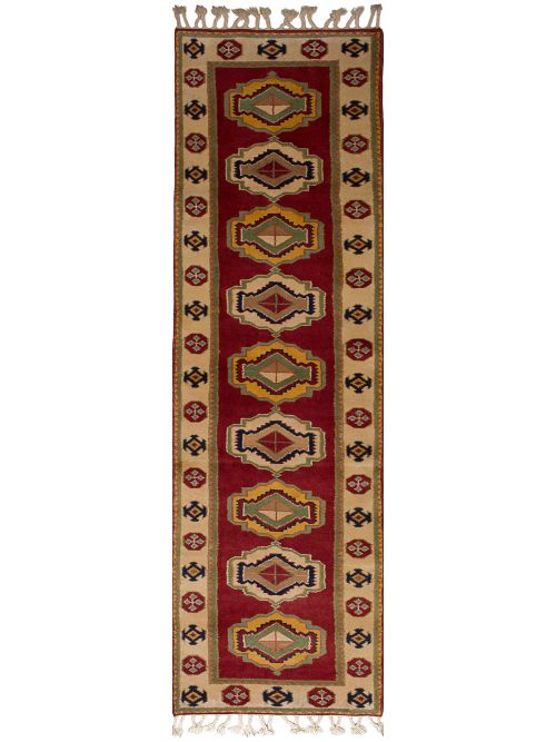 Turkish Konya Anatolian 2'7" x 10'0" Hand-knotted Wool Rug 