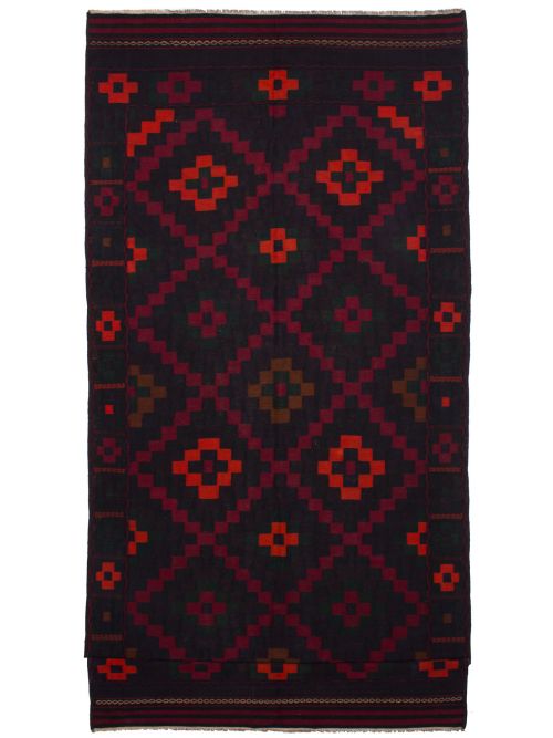 Persian Qashqai 6'2" x 20'6" Flat-Weave Wool Kilim 