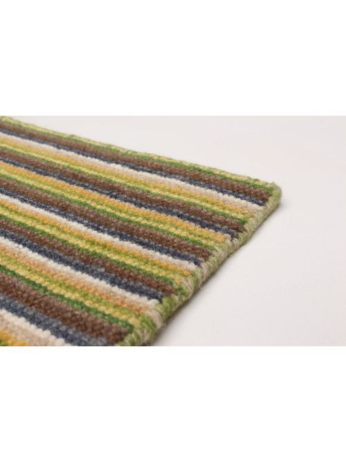 Indian Manhattan 4'9" x 6'0" Flat-Weave Wool Kilim 