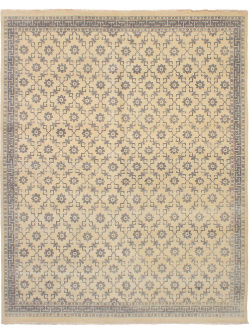 Indian Elysee Finest Ushak 7'10" x 9'11" Hand-knotted Wool Rug 