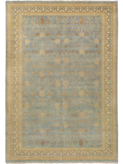 Indian Elysee Finest Ushak 5'7" x 8'0" Hand-knotted Wool Rug 
