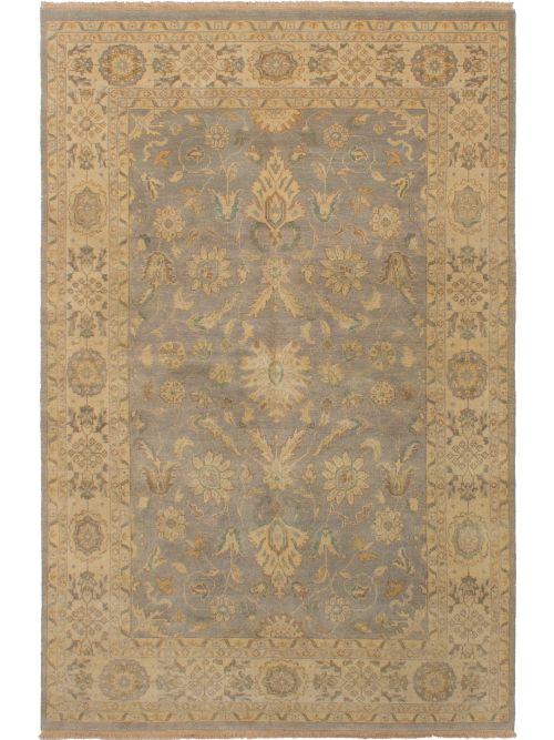 Indian Elysee Finest Ushak 6'6" x 9'11" Hand-knotted Wool Rug 