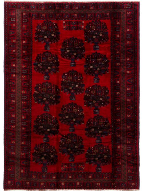 Afghan Finest Rizbaft 6'11" x 9'6" Hand-knotted Wool Rug 