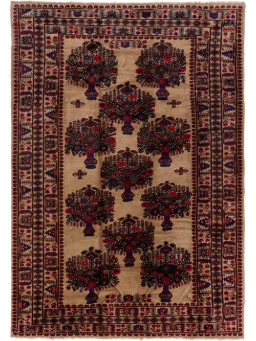 Afghan Finest Rizbaft 6'7" x 9'8" Hand-knotted Wool Rug 