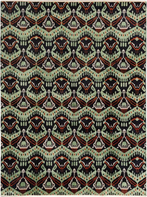 Indian Finest Oushak Hand-knotted Wool Rug, 277 x 361 cm