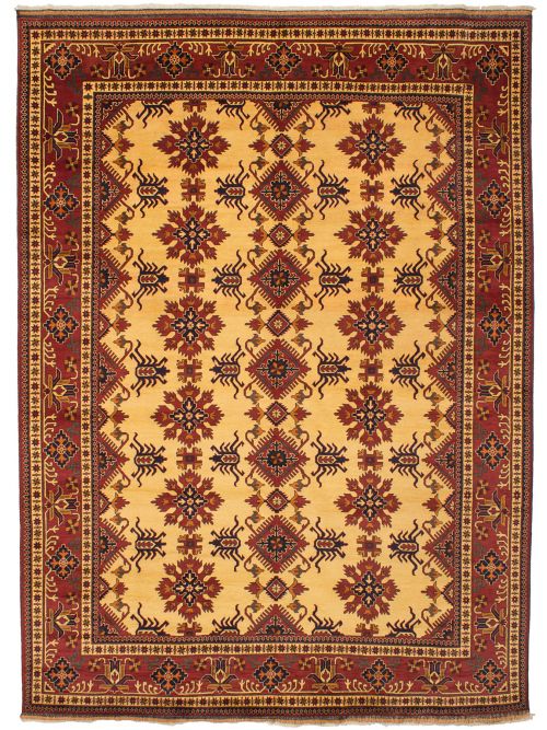 Afghan Finest Kargahi 9'9" x 13'4" Hand-knotted Wool Rug 