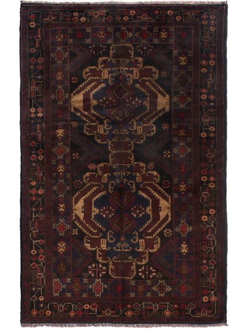Afghan Finest Rizbaft 3'10" x 6'2" Hand-knotted Wool Rug 