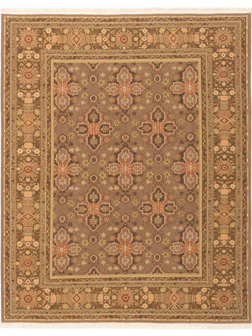 Chinese Dynasty 7'10" x 9'10" Flat-Weave Wool Tapestry Kilim 