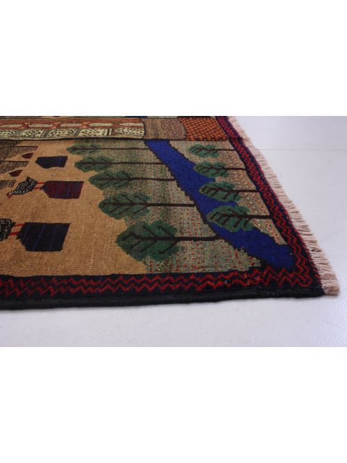 Afghan Finest Rizbaft 3'7" x 5'10" Hand-knotted Wool Rug 