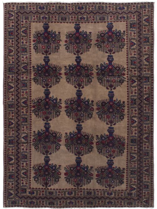 Afghan Finest Rizbaft 7'0" x 9'9" Hand-knotted Wool Rug 