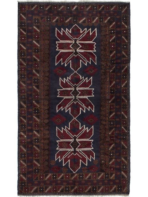 Afghan Finest Rizbaft 3'7" x 6'4" Hand-knotted Wool Rug 