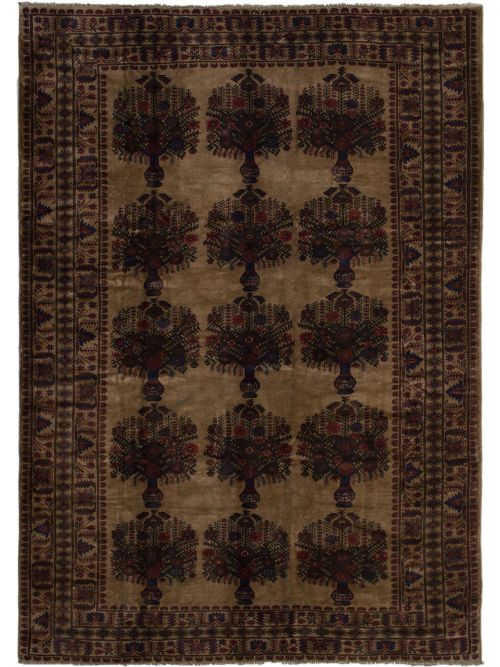 Afghan Finest Rizbaft 6'9" x 9'10" Hand-knotted Wool Rug 