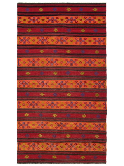 Turkish Yoruk 5'10" x 10'9" Flat-Weave Wool Kilim 