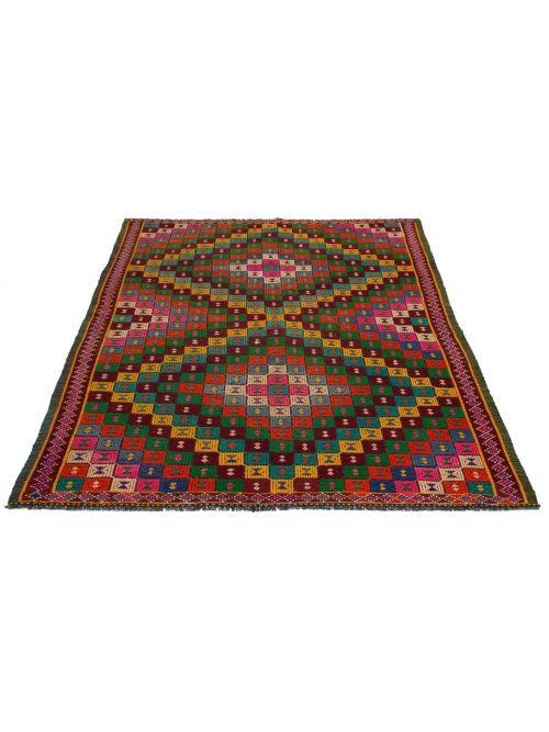 Turkish Yoruk 6'9" x 9'0" Flat-Weave Wool Tapestry Kilim 
