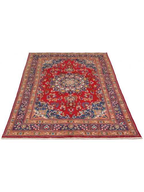 Persian Sabzevar 6'6" x 9'8" Hand-knotted Wool Rug 