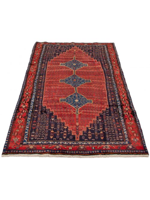 Persian Senneh 4'10" x 9'6" Hand-knotted Wool Rug 