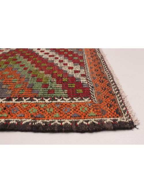 Turkish Yoruk 6'1" x 10'1" Flat-Weave Wool Tapestry Kilim 