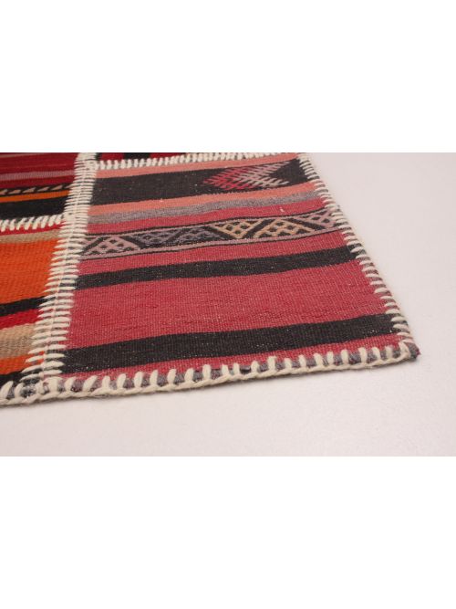 Turkish Anatolia Patch 7'7" x 10'2" Flat-Weave Wool Kilim 