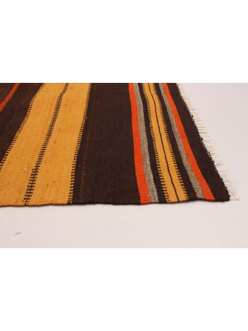 Turkish Boho 4'4" x 7'10" Flat-Weave Wool Kilim 
