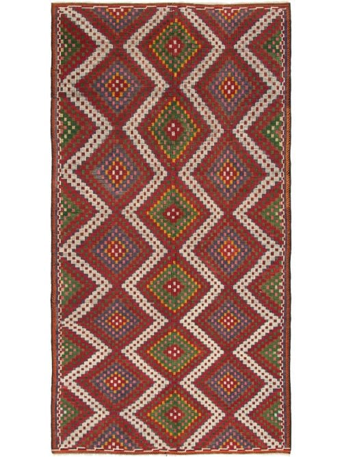 Turkish Yoruk 5'11" x 11'2" Flat-Weave Wool Tapestry Kilim 