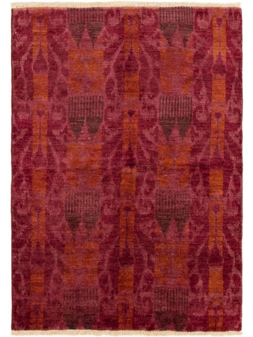 Indian Vibrance 4'4" x 6'8" Hand-knotted Wool Rug 