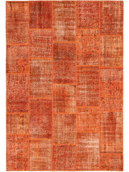 Turkish Color Transition Patchwork I Hand-knotted Wool Rug, 201 x 300 cm