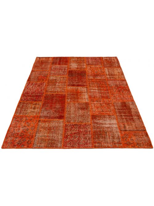 Turkish Color Transition Patchwork I Hand-knotted Wool Rug, 201 x 300 cm