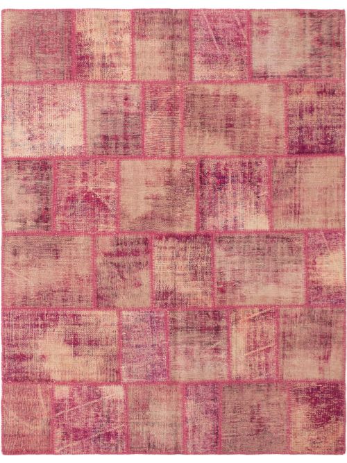 Turkish Color Transition Patchwork I 5'7" x 7'10" Hand-knotted Wool Rug 