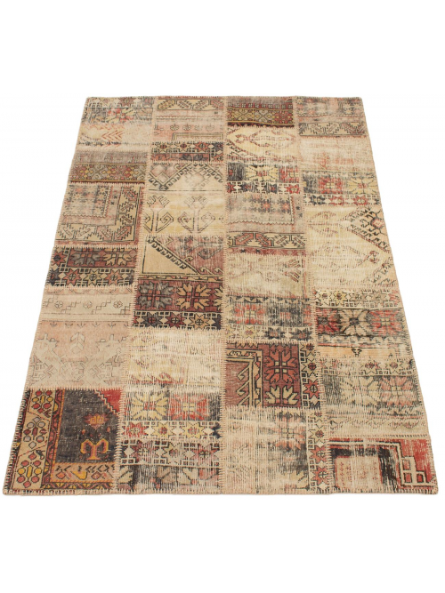 Turkish Vintage Anatolia Patch 5'6" x 7'10" Hand-knotted Wool Rug 