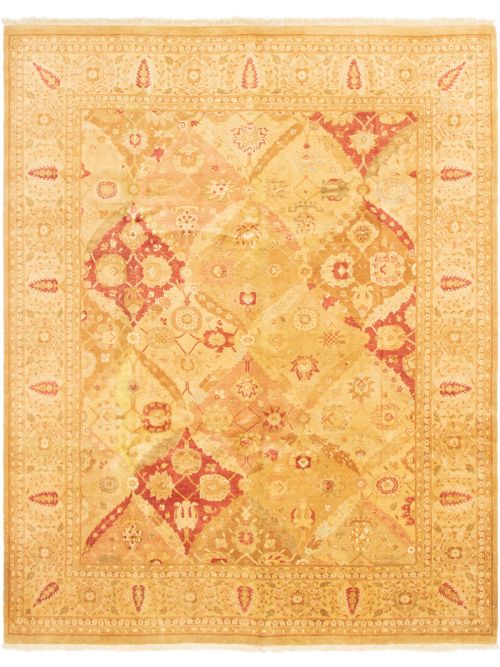 Pakistani Peshawar Oushak Hand-knotted Wool Rug, 244 x 305 cm