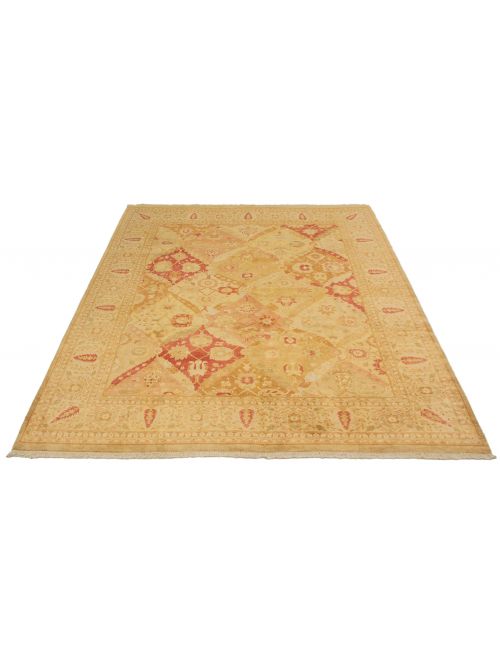 Pakistani Peshawar Oushak Hand-knotted Wool Rug, 244 x 305 cm
