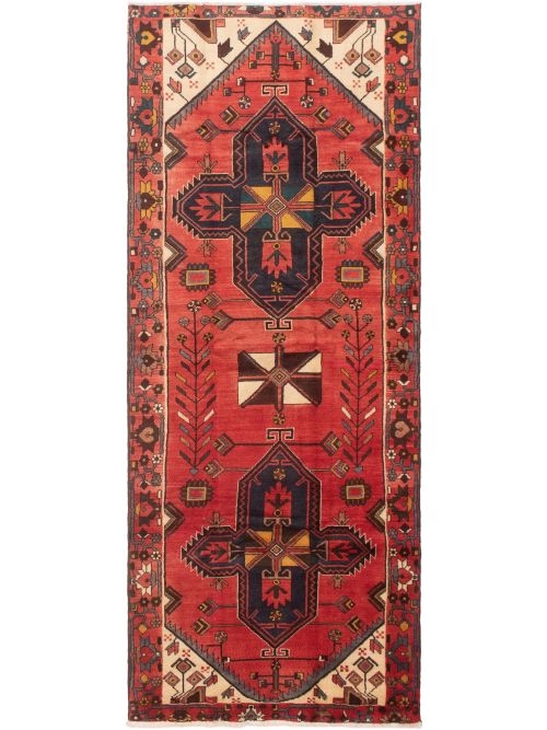 Persian Roodbar 4'0" x 10'2" Hand-knotted Wool Rug 