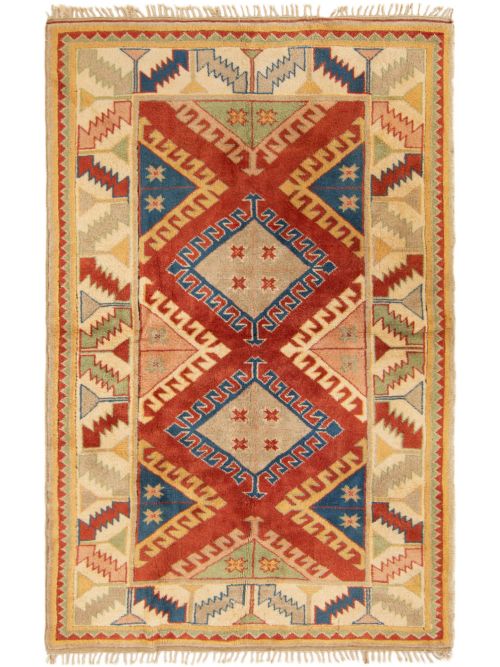 Turkish Melis 4'11" x 7'9" Hand-knotted Wool Rug 