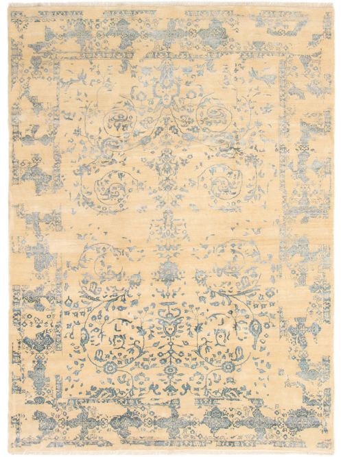 Indian Harrir Select 8'8" x 11'9" Hand-knotted Silk, Wool Rug 