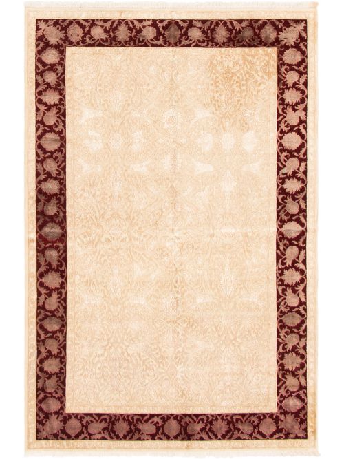 Indian Harrir Select 5'9" x 8'8" Hand-knotted Silk, Wool Rug 