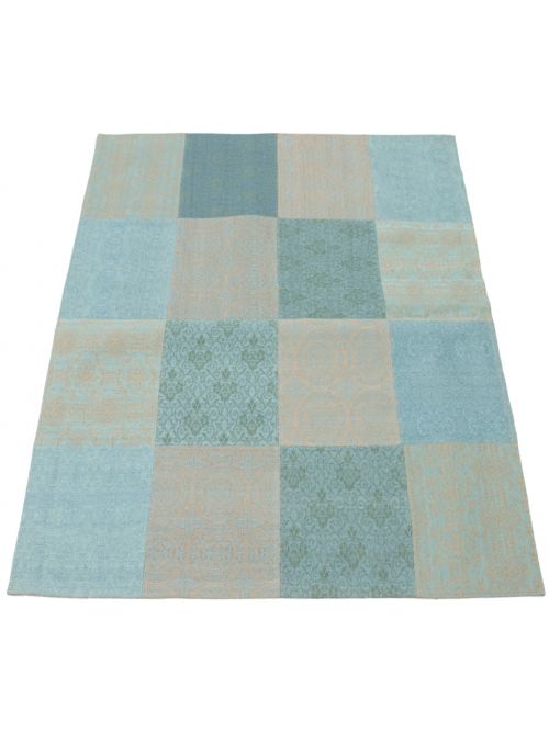 Indian Collage 5'8" x 7'8" Handmade Chenille Rug 