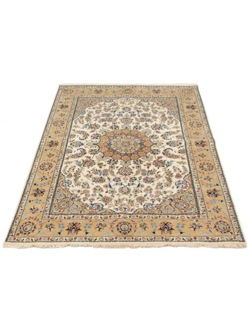 Indian Nain 5'6" x 8'1" Hand-knotted Silk, Wool Rug 