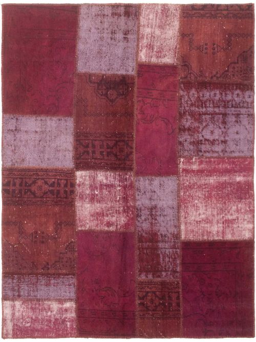 Turkish Color Transition Patchwork I 5'9" x 7'7" Hand-knotted Wool Rug 