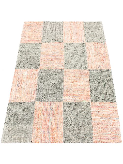 Indian Collage 5'0" x 7'11" Handmade Chenille Rug 