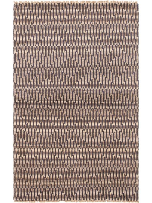 Indian Tangier 5'1" x 8'1" Hand-knotted Wool Rug 