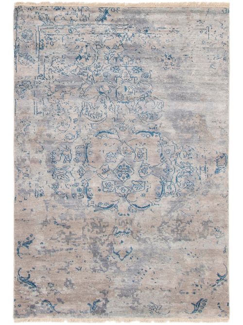 Indian Jules Oushak 5'6" x 7'6" Hand-knotted Silk Rug 