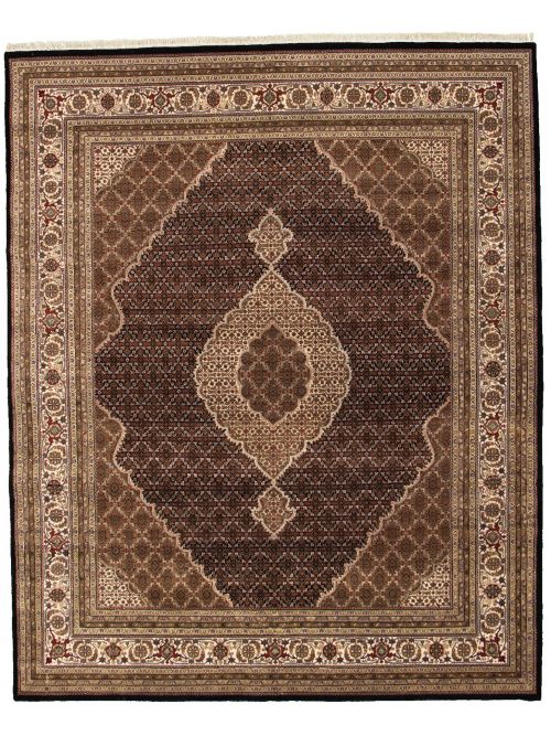 Indian Tabriz Haj Jalili 8'11" x 11'11" Hand-knotted Wool Rug 
