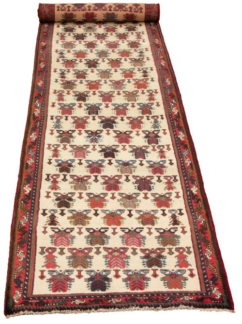 Turkish Kayseri Vintage 3'3" x 17'0" Hand-knotted Wool Rug 