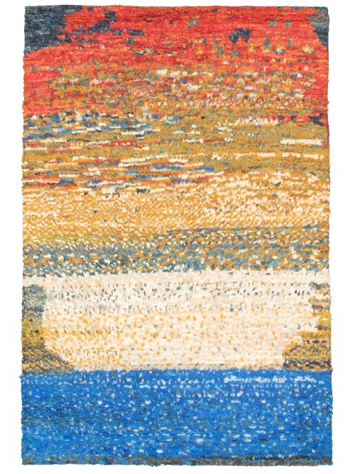 Pakistani Abstract Lahore Legacy 5'2" x 7'10" Hand-knotted Wool Rug 