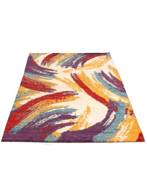 Pakistani Abstract Lahore Legacy 6'2" x 9'7" Hand-knotted Wool Rug 