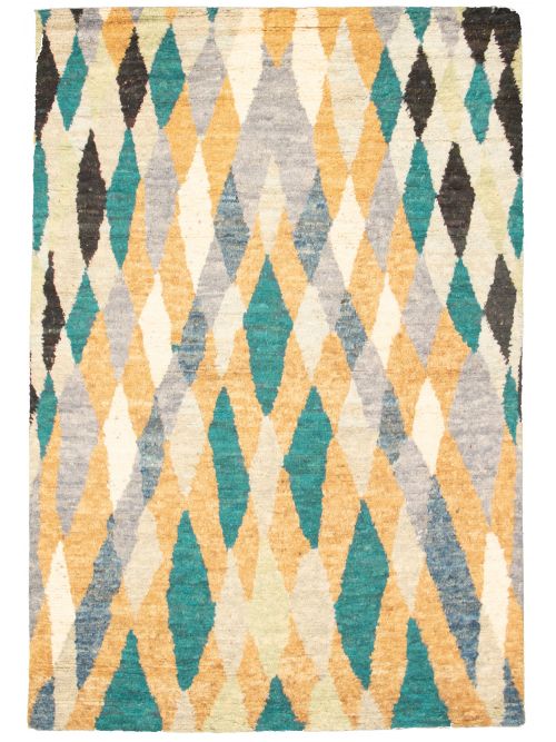 Pakistani Abstract Lahore Legacy 6'5" x 9'6" Hand-knotted Wool Rug 